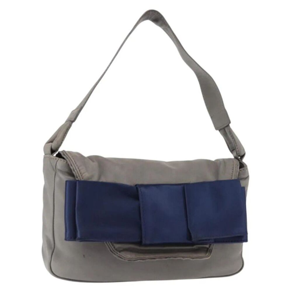 Chloe Vintage Flap Leather Gray Leather Shoulder Bag Bag
